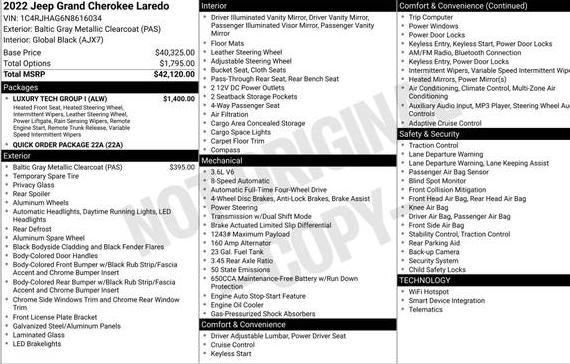 JEEP GRAND CHEROKEE 2022 1C4RJHAG6N8616034 image